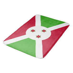 Large bath mat with flag of Burundi