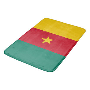 Large bath mat with flag of Cameroon