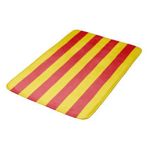 Large bath mat with flag of Catalonia