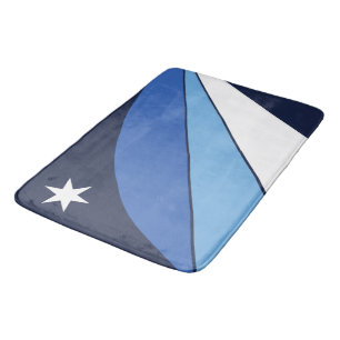 Large bath mat with flag of Columbia, SC