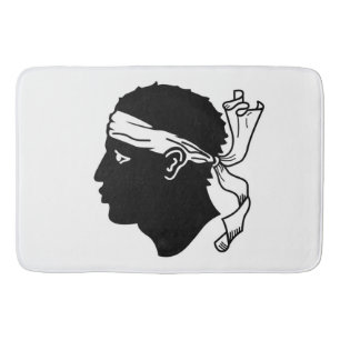 Large bath mat with flag of Corsica