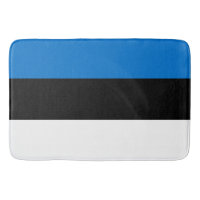 Large bath mat with flag of Estonia