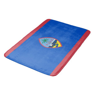 Large bath mat with flag of Guam, USA
