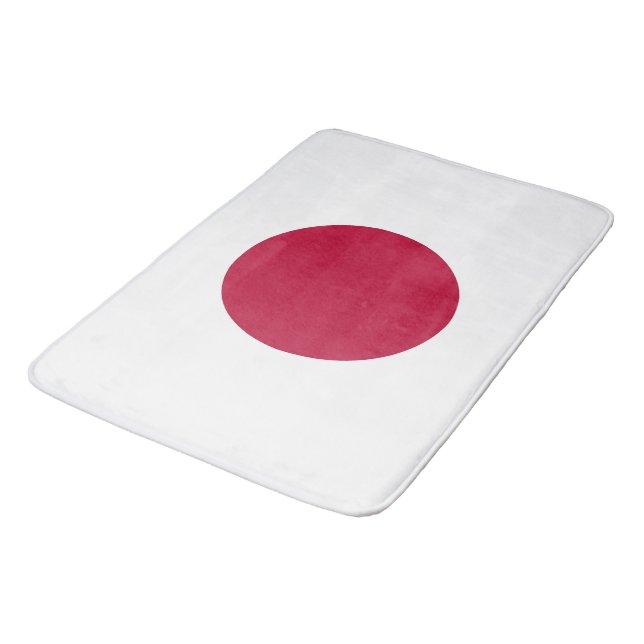 Large bath mat with flag of Japan (Angled)