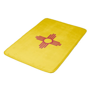 Large bath mat with flag of New Mexico, USA