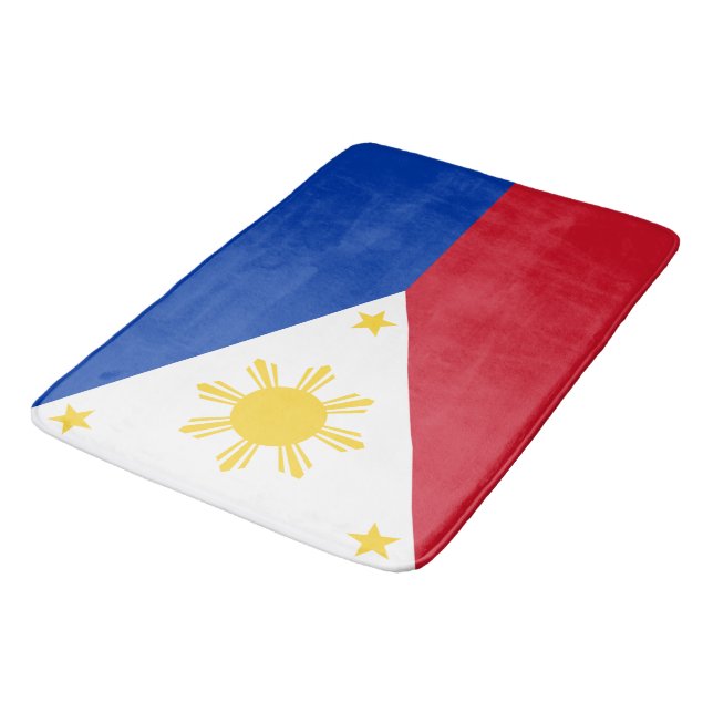 Large bath mat with flag of Philippines (Angled)