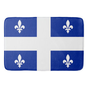 Large bath mat with flag of Quebec