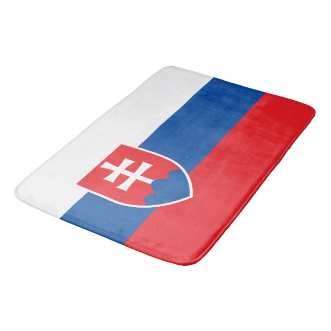 Large bath mat with flag of Slovakia (Angled)
