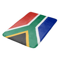 Large bath mat with flag of South Africa
