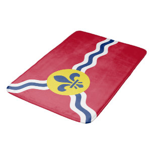 Large bath mat with flag of St. Louis, Missouri