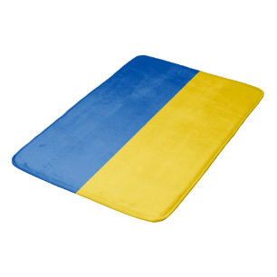 Large bath mat with flag of Ukraine