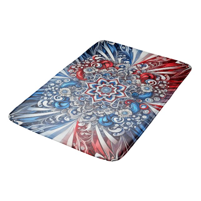 Large bath mat with France Colours (Angled)