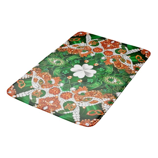 Large bath mat with Irish Colours (Angled)