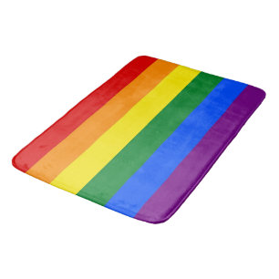 Large bath mat with lgbt flag