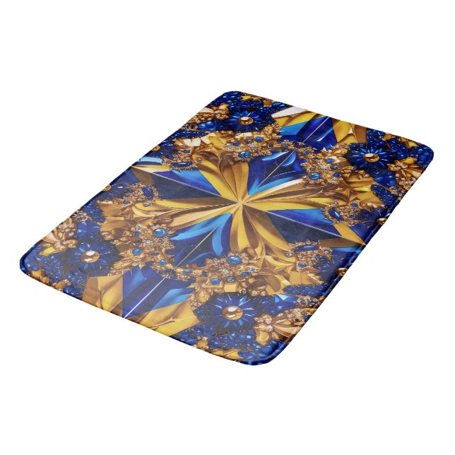 Large bath mat with Sweden Colours (Angled)