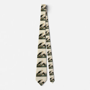 Large billed Puffin - Audubon's Birds of America Tie
