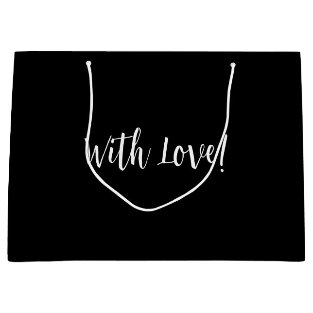 Large, black, gift bag (Front)