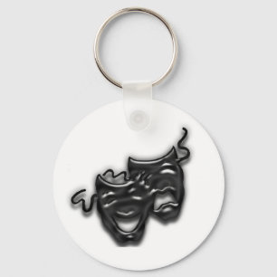 Large Black Masks Key Chain