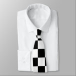 Large Black & White Chequered Tie<br><div class="desc">Large black and white chequered background.</div>