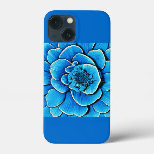 Large Blue Camellia Blossom iPhone 13 Mini Case