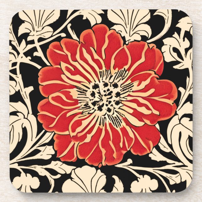 Large Blue Camellia Blossom Coaster (Front)