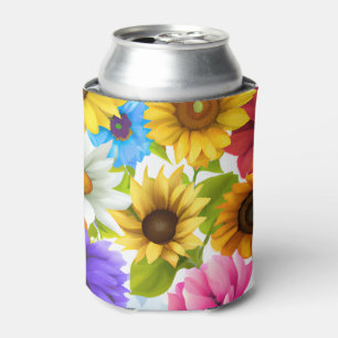 Large Bold Botanical Colourful Flowers Can Cooler
