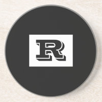 Large Bold Outlined Black Monogram, Black