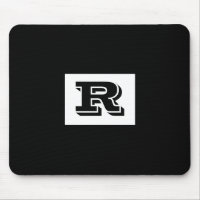 Large Bold Outlined Black Monogram, Black
