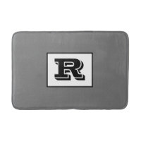 Large Bold Outlined Black Monogram, Grey