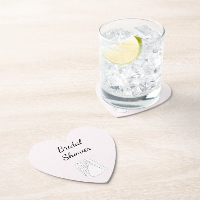 Large Bridal Shower Paper Coasters (Insitu)
