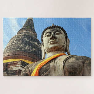 Large Buddha in Ayutthaya, Thailand Jigsaw Puzzle