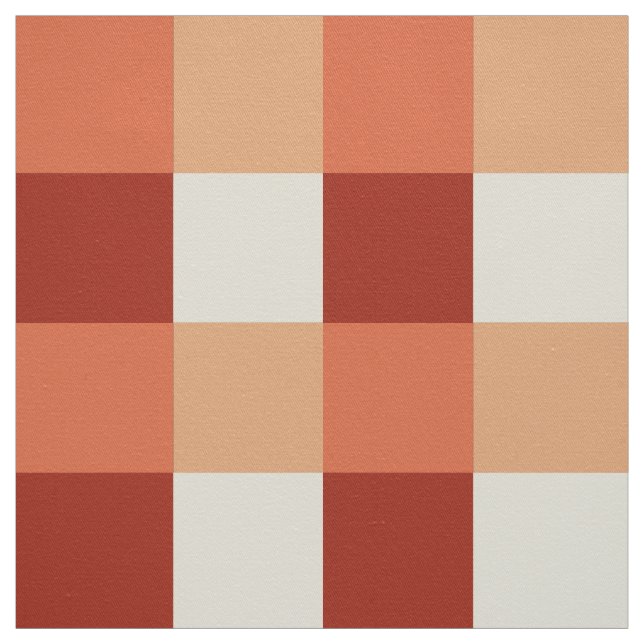 Large Buffalo Check, rust, terracotta and cream Fabric (Swatch)