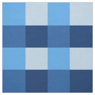Large Buffalo Check, shades of denim blue Fabric