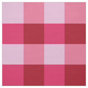 Large Buffalo Check, strawberry pink and red Fabric