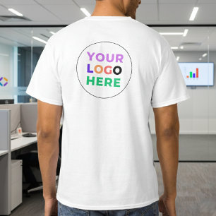 Large Business Logo (Company's Employee) Back T-Shirt