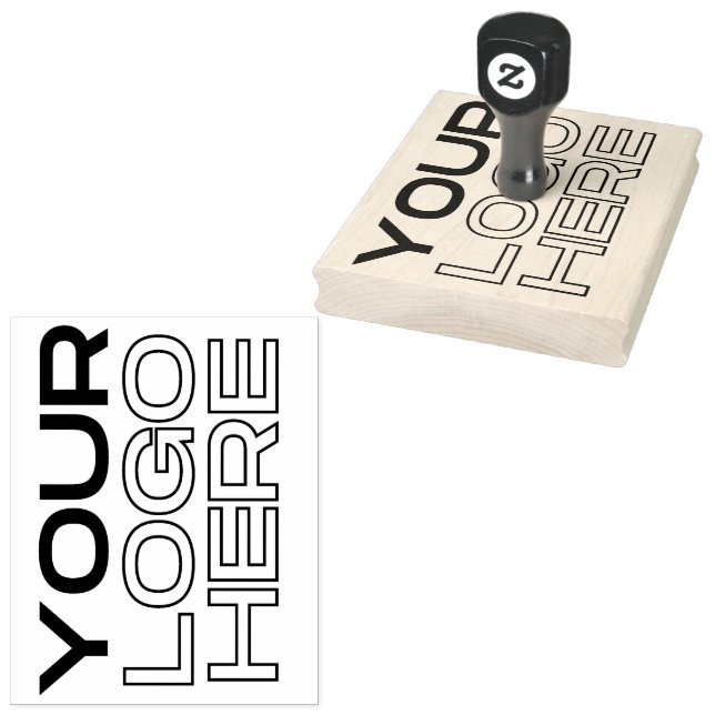  Large Business Logo Custom Rubber Stamp (Stamped)