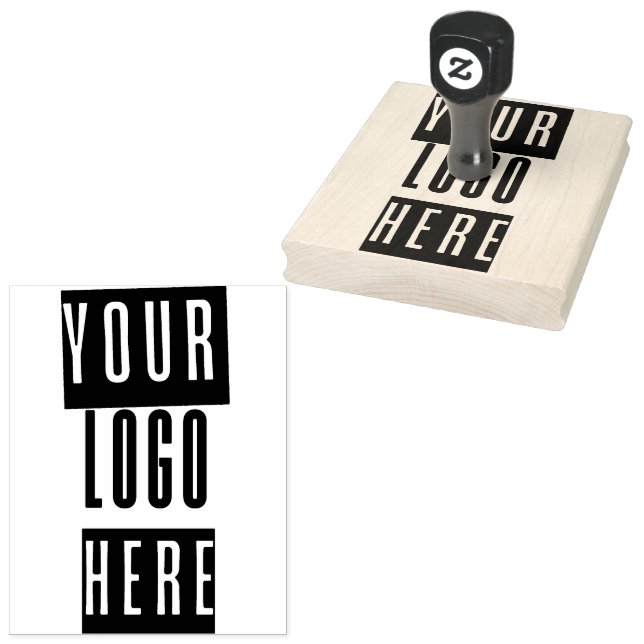 Large Business Logo Custom XL Rubber Stamp (Stamped)