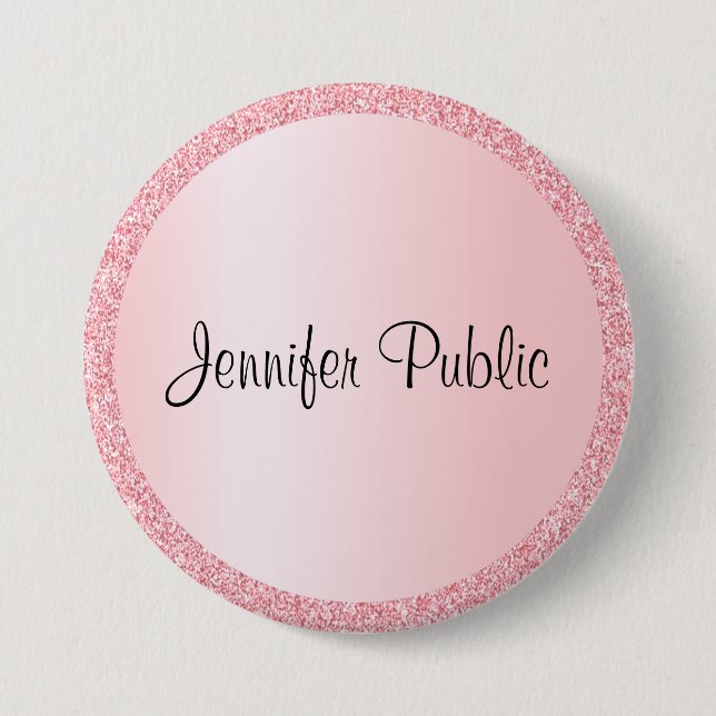 Large Button Personalised Monogram Template Trendy (Front)