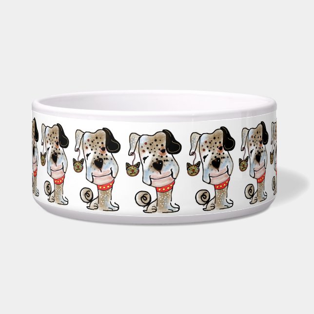 Large Ceramic Pet Bowl for Doggie (Front)