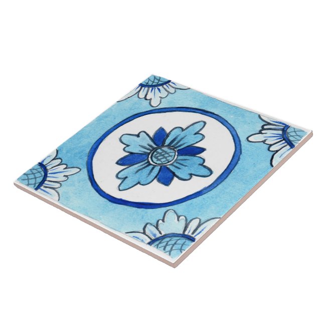 Large ceramic tile Sicilian-style “Castellammare” (Side)