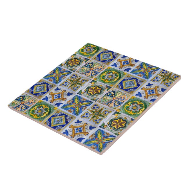 Large ceramic tile Sicilian-style “Sicilian Mix” (Side)