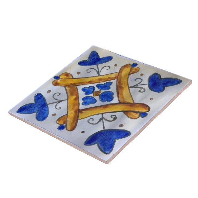 Large ceramic tile Sicily-inspired “Napola” (Side)