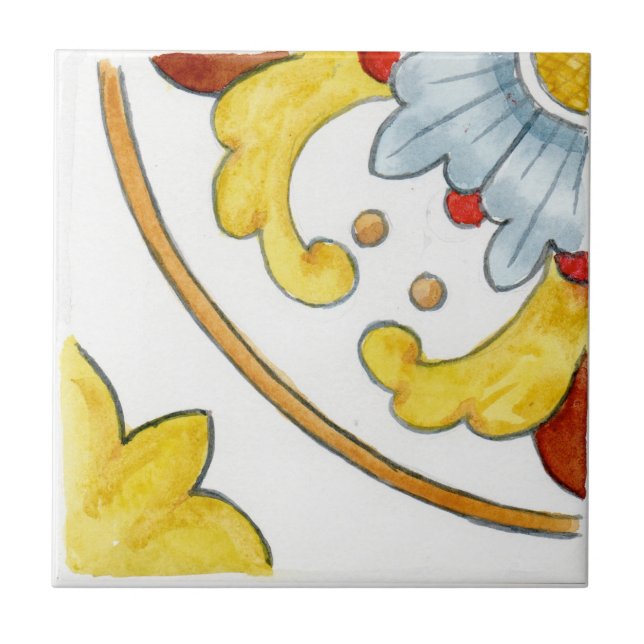Large ceramic tile Sicily-inspired “Nubia” (Front)