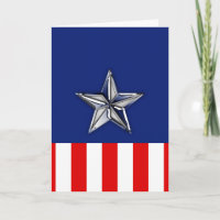 Large Chrome Like Silver Star on Festive Colours