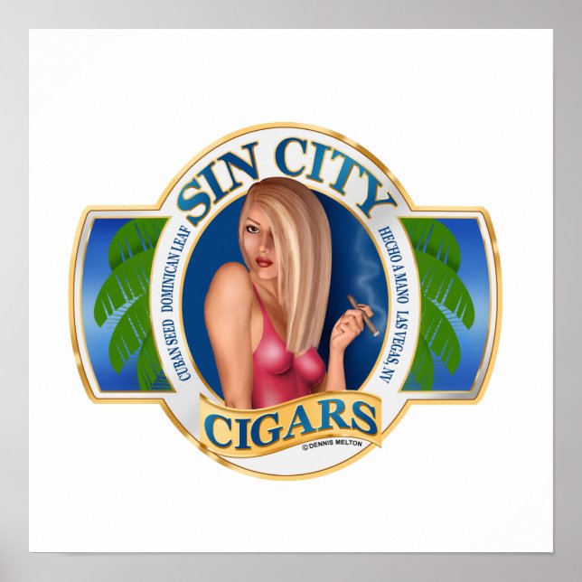 Large Cigar Art Poster (Front)