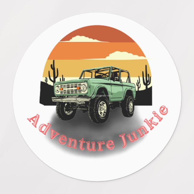 Large Circle Adhesive / Waterproof Label (Design 3)