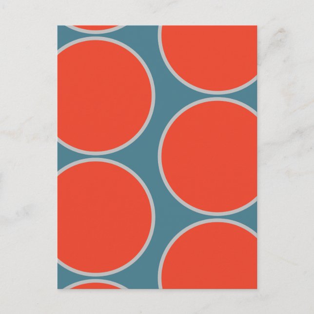 Large Circles Abstract Design Postcard (Front)