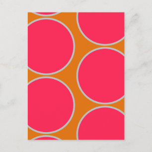 Large Circles Abstract Design Postcard
