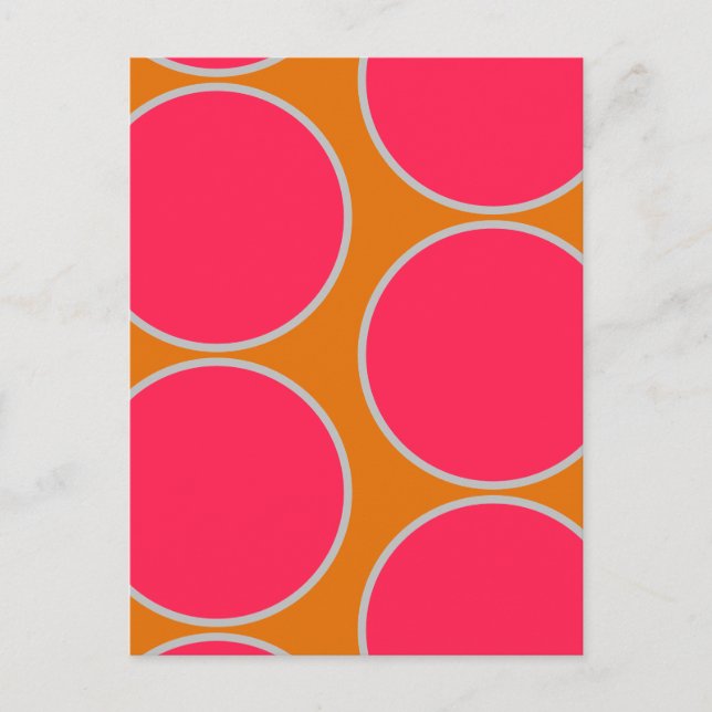 Large Circles Abstract Design Postcard (Front)