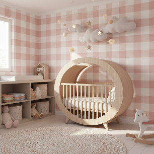 Large Classic Gingham Check Pink ID1245 Wallpaper